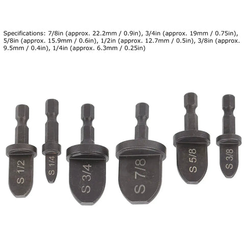 Heavy Duty Copper Flaring Tool Kit For Swagging Air Conditioner Lineset Expansion Ex Handle Pipe Expander For Soft Metal Tubes With High Strength Bearing Steel Construction For Durable And Long Lasting Use with six steel cones in various sizes.