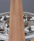 Self Centering Base Plate Kit With Roller Bearings For Universal Router Base Plates shown in use for precise wood routing.