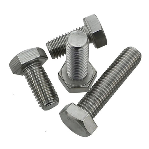 Heavy Duty Stainless M6 Hex Bolts Pack Of 10 With Left Hand Thread 304 A2 shown on a white background