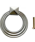 Five Pack Cabinet Pulls For Drawers And Wardrobe Doors Modern Zinc Alloy Knob Handles with screw, satin finish