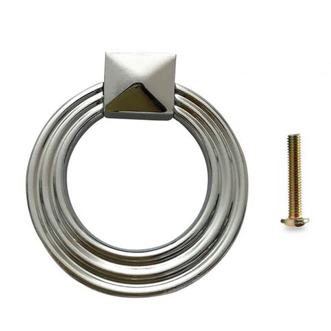 Five Pack Cabinet Pulls For Drawers And Wardrobe Doors Modern Zinc Alloy Knob Handles with screw, satin finish