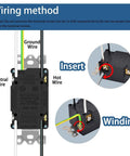 Wiring diagram for Legit Heavy Duty 20 Pack 15A GFCI Outlets With Bright LED Indicator For Indoor Outdoor Wall Mount.