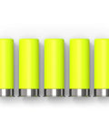 Five green 12 Gauge Dummy Rounds For Dry Fire Drills Reusable Snap Caps With Rubber Primers Green Type 5 Pack Safe Practice Rounds