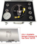 Pro Grade All In One Hydraulic Pressure Test Kit For Nitrogen Charging And Gas Valve Testing 7 In 1 Tool in protective case
