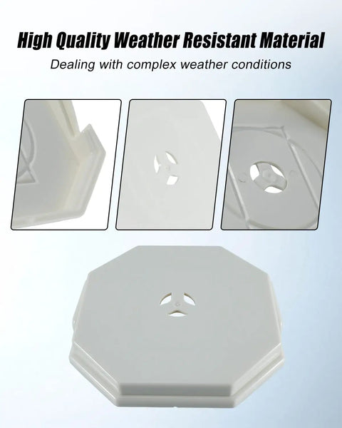 Two Pack Siding Light Mounting Block Bracket White No Fuss Built In Electrical Box And Light Fixture Bracket For Outdoor Wall Mounts Weatherproof Wiring Protection, white plastic