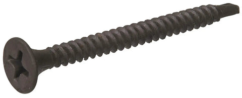 Six Fine Thread Self Drilling Drywall Screws Black Phosphate Coating Two Point Drill Tip Phillips Recessed Drive #6 size screw