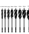 Heavy Duty Twist Drill Bit Set With Fast Cut Auger Tips Built Like A Tank For Woodworking Craftsmanship 10 to 32mm sizes for precise drilling.