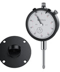 0 To 1 Inch Dial Indicator With 0.001 Inch Resolution, Full Metal Construction, Heavy Duty Pro Grade, Shown with black base.