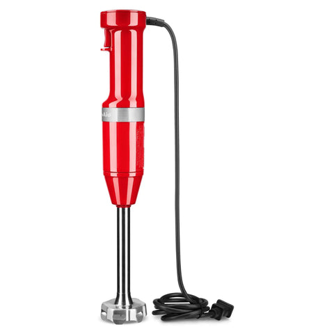 Heavy Duty Corded Hand Blender Kitchen Workhorse With Variable Speed Dial And Stainless Steel Blades for easy blending and crushing.