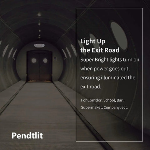 A dark tunnel illuminated by a Commercial Emergency Light Fixture With Two Adjustable LED Heads And Backup Batteries UL Certified
