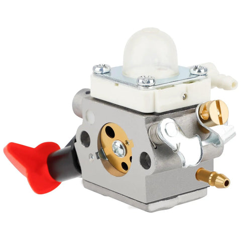 Front view of Stihl And Zama Compatible Carburetor Kit For FS56RC Series Trimmers, metal throttle cable visible