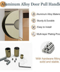 Aluminum alloy door pull handle with multi-layer plating process, showing hardware fittings, stable and durable.