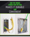 11 Ft Fiberglass Electrical Fish Tape Kit With Coaxial Cable, Glow Rods, Brass Connectors in wall installation