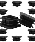 12 Pack One And One Quarter Inch Square Plastic End Caps And Plugs For Square Tubing Posts Chairs And Furniture Durable 32mm