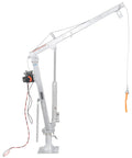 Professional Grade Heavy Duty Winch Operated Truck Jib Crane Built Solid Galvanized Steel Finish For Shop Floors side view