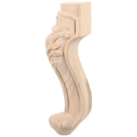 4 Pieces Carved European Style Solid Rubber Wood Furniture Legs For Couch Table Cabinet And Chair Replacement Easy Install