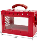 Lockout Tagout Box Kit With Five Loto Locks Portable Safety Station Built Tough Steel Box With Clear Acrylic Sides