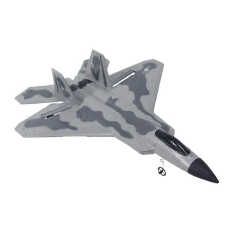 F22 RC Plane Ready To Fly Remote Control Aircraft 2.4GHz 2 Channel Glider For Beginners Easy To Fly Fighter Jet Style RC Airplane Black
