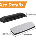 Size details of 4 Pack Self Adhesive Cabinet Handle Pulls For Drawers Cabinets And Doors With Instant Attachment Black ABS Material