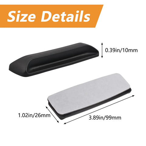 Size details of 4 Pack Self Adhesive Cabinet Handle Pulls For Drawers Cabinets And Doors With Instant Attachment Black ABS Material