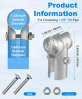 Six Pack End Rail Clamps For 1-3/8 Inch Pipe Galvanized Steel T Clamps For Chain Link Fence Parts Handrails And Dog Kennels