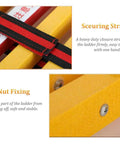 Heavy Duty Non Conductive Frp Telescoping Ladder Built Tough For Live Electrical Grind With Rock Solid Three Hundred Thirty Pound Rating And Quick Foldaway Design For Easy Hauling straps and nut fixing on ladder