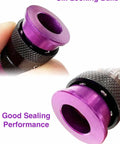 One Quarter Inch Polyurethane Air Hose Reinforced Lightweight Compressor Tubing Finish Safe And Slick Built Tough With Zero Drag For Auto Repair And Real Shop Grind Daily, showing purple end detail.