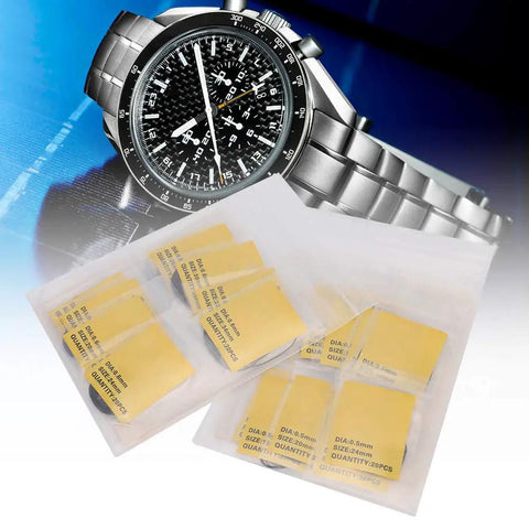 Pro Grade Rubber Watch Gasket Set For 16mm To 34mm Cases, 10 Sizes With 0.5mm And 0.6mm Thickness, displayed with a watch.
