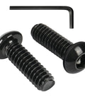 Built Tough 60 Pack 1/4 20 X 3/4 Inch Button Head Socket Cap Bolts Forged From 304 Stainless Steel With Sleek Black Zinc Coating And Fully Threaded Allen Hex Drive For Heavy Duty Tasks. Black button head bolts with hex drive, corrosion-resistant.
