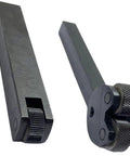 Lathe Knurling Tool Attachments Duo Set Of 2 For Metalworking, steel build with textured wheels, suitable for most lathes.