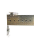Two 10W G4 Base Halogen Bulb 12V Landscape Lighting 2800K Warm Clear Bi Pin JC Type beside a ruler showing size T3, pack of 10