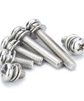 M3 Phillips Pan Head Machine Screws Kit 50 Sets Of 304 Stainless Steel Bolts With Washers And Gaskets Fully Threaded M3x40mm
