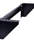 2U Vertical Wall Mount Rack Beefy Heavy Duty 125lbs Capacity Bracket angle, showing installation holes and sturdy steel construction