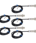 Five Pack M12 X1 Non Embedded Inductive Proximity Switches PNP IP65 6 To 30 V DC 2mm Detection Distance Approach Sensor For Industrial Automation