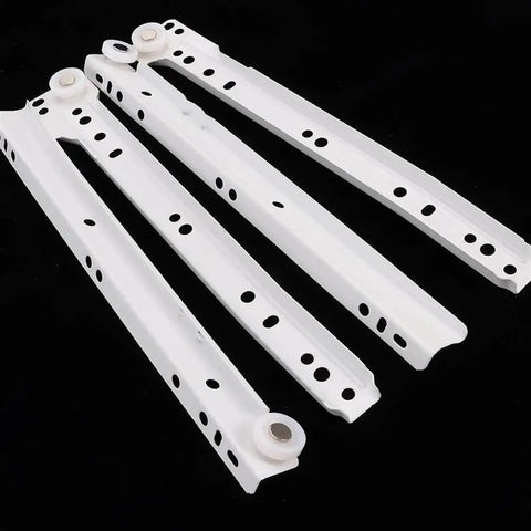 Two Pair Quiet Drawer Slides For Two Section Clothing Drawers Cabinet Rails And Keyboard Rollers Easy Install Smooth Operation