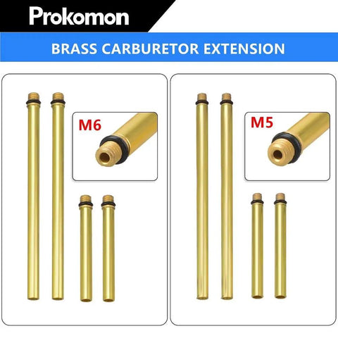Motorcycle Carburetor Synchronizer Tool Kit For Quick Diagnosis And Precise Tuning On 2 And 4 Cylinder Bikes So You Can Dial In Timing And Get Your Ride Running Clean From Misfires Leaks And Fuel Mixture Issues, brass M5 and M6 extensions