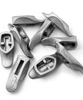 Stainless Steel Knife Finger Guard Set A And B For DIY Knifemaking, durable bolster kit, multiple metal pieces shown