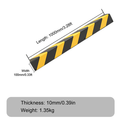 Heavy Duty L Shape Wall Corner Guard With Glowing Reflective Rubber Strip For Garage Warehouse Pillar Safety To Shield Beat Up Corners From Vehicle Bumps And Deliver Rock Solid Night Visibility For Anyone Parking Any Truck After Dark
