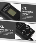 LED display and control knobs of Dope 110V Portable Heat Gun Soldering Station With LCD Display For Desoldering And Temperature Control