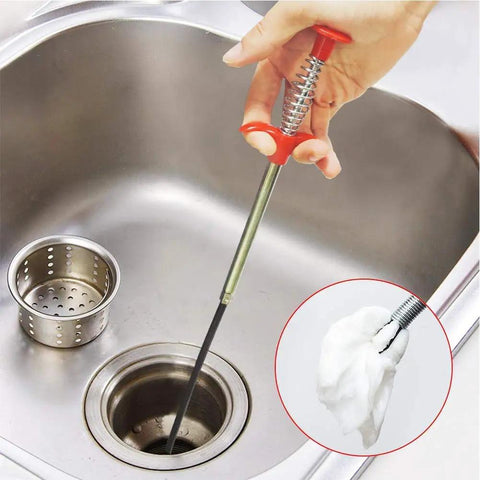 Ultra Slim Grabber Reacher Tool With Four Claws, Bendable Hose Pickup Reach Assist For Narrow Spaces And Tight Corners, Great For Litter, Sink, Toilet, Drains, 35.4 Inch