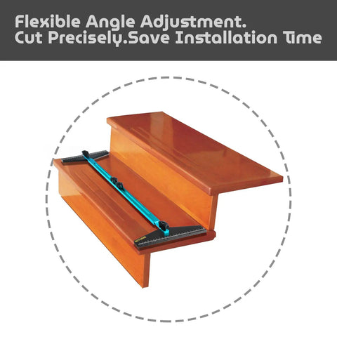 Stair Treads Template Tool Gauge For Measuring And Cutting Stair Treads And Risers Plus Shelves Layout In Aluminum Alloy Cyan