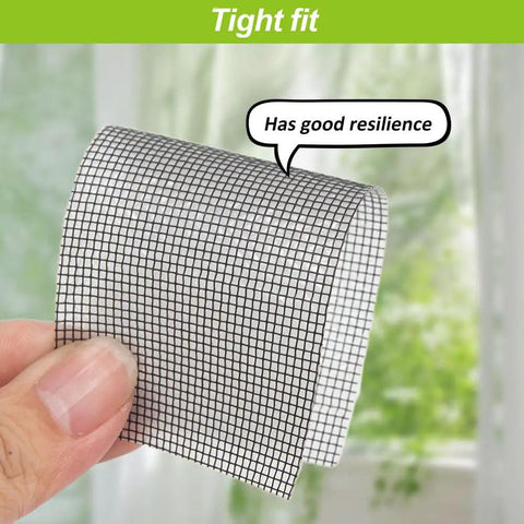 Close-up of Heavy Duty Screen Repair Tape For Windows And Doors Anti Mosquito Strong Adhesive Mesh Patch Self Adhesive Kit Gray