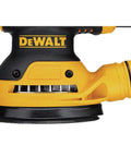 Side view of Compact 5 Inch Variable Speed Orbital Sander Kit With 3 Amp Motor Reducing Vibration For Comfort And Close Reach