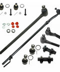 Front Steering And Suspension Kit With Radius Arm Bushings Inner And Outer Tie Rods Upper And Lower Ball Joints And Tie Rod Adjusting Sleeves For A Solid Ready To Roll Ride, assorted parts