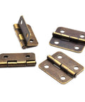 Two Sets Mini Bronze Antique Hasp Latch Buckle And Rectangle Hinges Kit With Matching Screws for Jewelry Box Repair and Decorative Projects