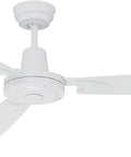 58 Inch Velocity Indoor Ceiling Fan With Heavy Duty 4 Speed Motor, White Finish, Includes 3 White ABS Blades, 12 Foot Downrod