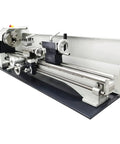 Badass Mini Metal Lathe 8 Inch Swing By 31.5 Inch Center Distance Hardcore Benchtop Precision 1.5 HP Rig side view with dual 3 jaw chuck.