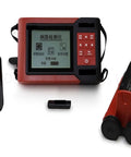 Heavy Duty Stud Finder And Wall Scanner with monitor, remote sensor, and accessories for construction jobs.