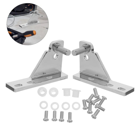 Heavy Duty Refrigerator Door Hinge Set For Commercial Freezers 4 Pieces 8mm Axial Diameter Zinc Alloy Corrosion Resistant And Easy Maintenance For Busy Foodservice Kitchens Built To Last, with screws