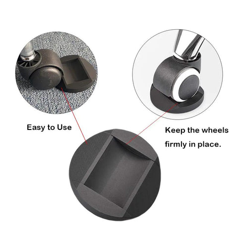 Rubber Furniture Cups With No Slip Floor Grip For All Floor Types Bed Stopper Coasters For Sofas Beds Chairs And Furniture Wheels Prevent Scratches And Slippage Round Black Set Of Eight with furniture wheel illustration